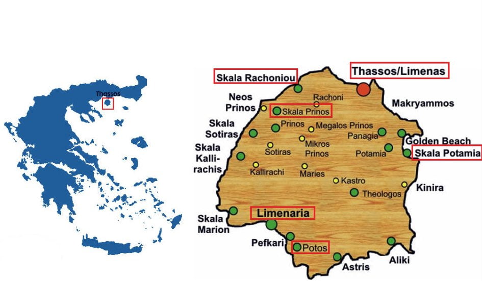 thassos nerede harita